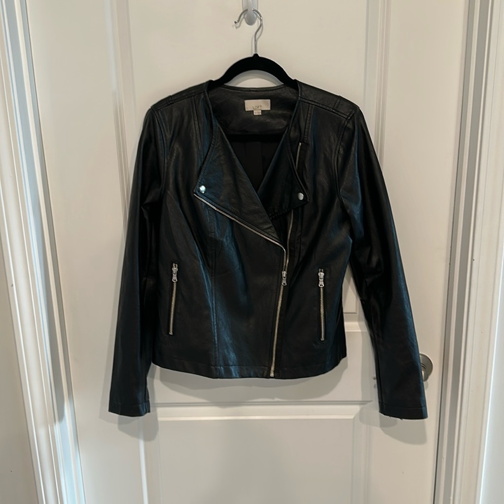 Faux Leather Jacket 8 TALL